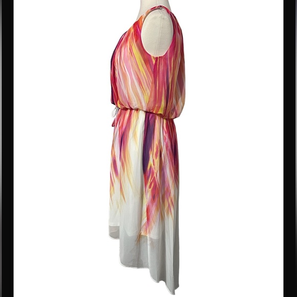 High low Water Color Rainbow Dress Size 8 - Picture 2 of 4
